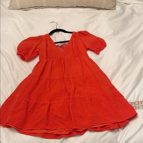 Chic Orange Mini Dress - Picture 1 of 3